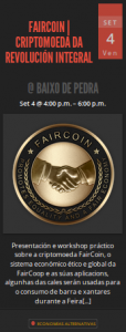 faircoin feira imaxinaria